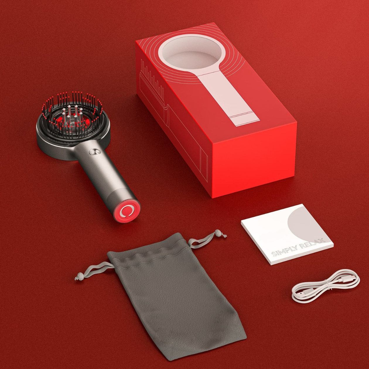 فرشاة تدليك كهربائية لفروة الرأس – لتحفيز نمو الشعر بشكل استرخاء فوري