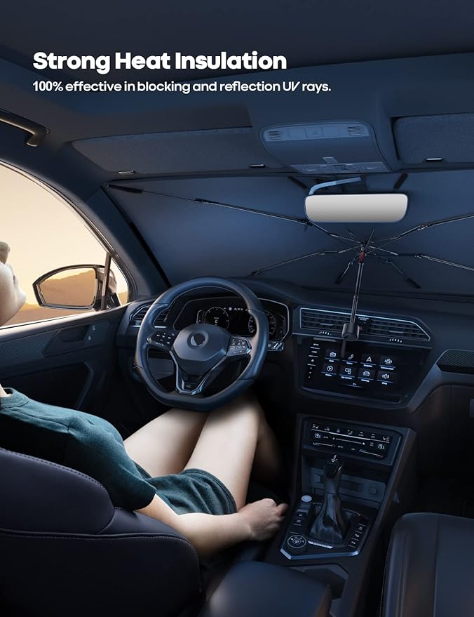 مظلة سيارة للحماية من الشمس – سهلة التي والتخزين