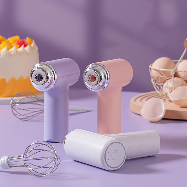 خلاط يدوي لاسلكي قابل للشحن USB لخلط البيض والكريمة والقهوة