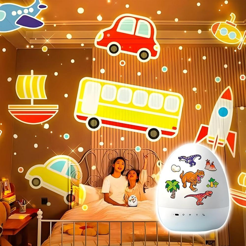 جهاز عرض ضوء الليل للأطفال – 15 مشهد مجرة، دوران 360°، قابل للشحن USB للبنات والأولاد