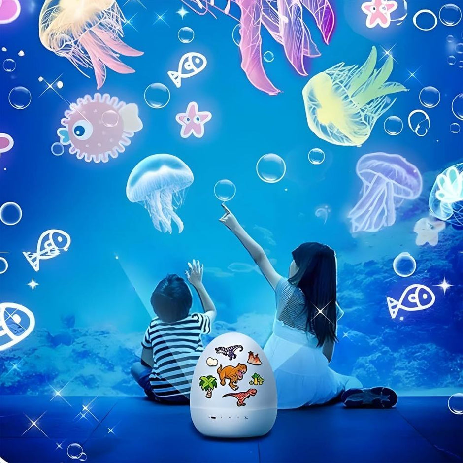 جهاز عرض ضوء الليل للأطفال – 15 مشهد مجرة، دوران 360°، قابل للشحن USB للبنات والأولاد